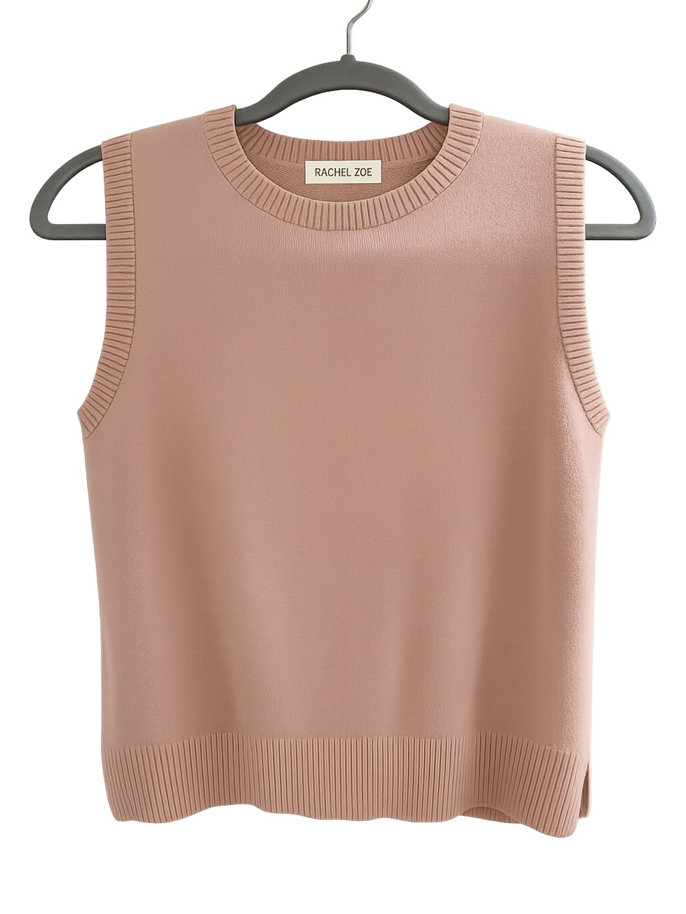 Rachel Zoe Sleeveless Knit Shell in Taupe/Beige